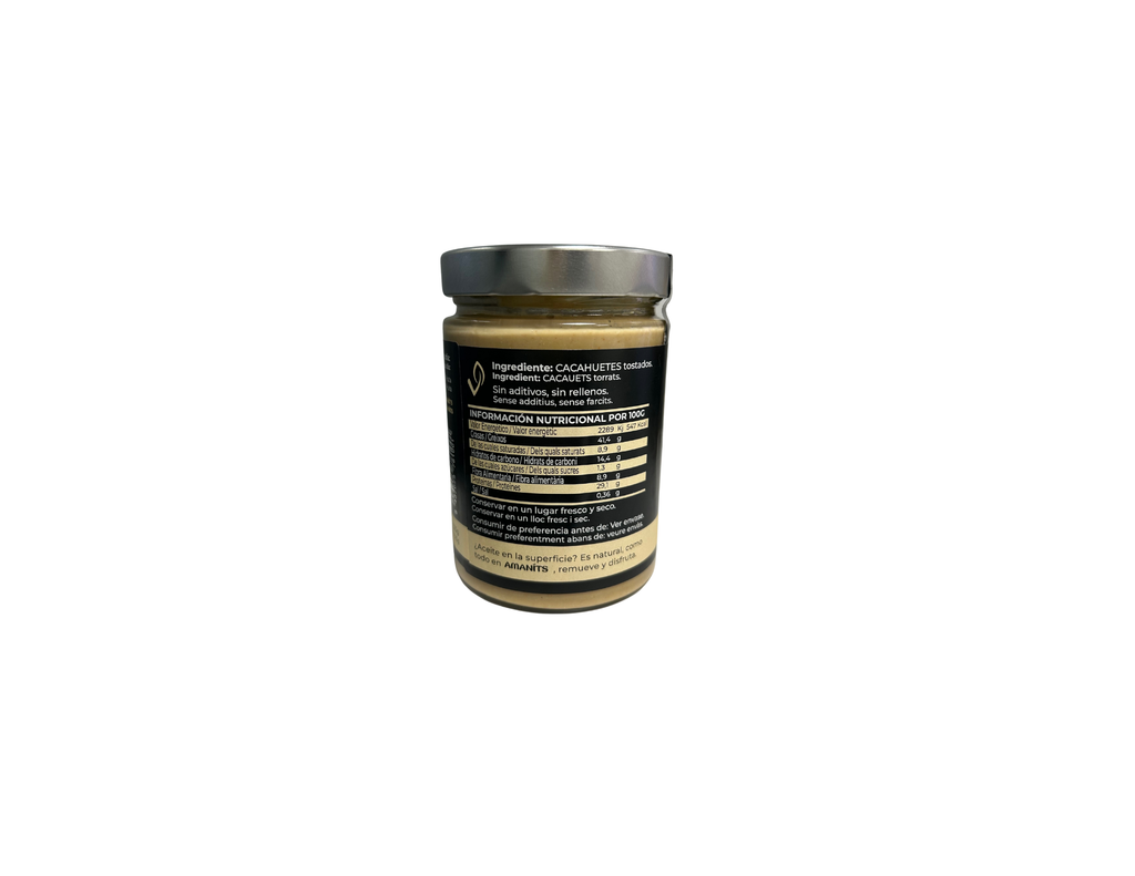 🥜 AMANÍTS · Crema de Cacahuete 100% Natural · 525 g
